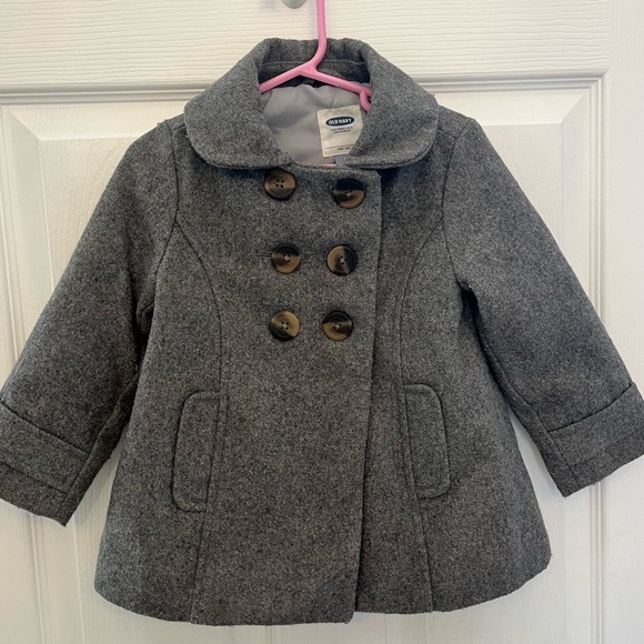 Girls 2 Toddler Gray Old Navy Coat EUC - Picture 1 of 7